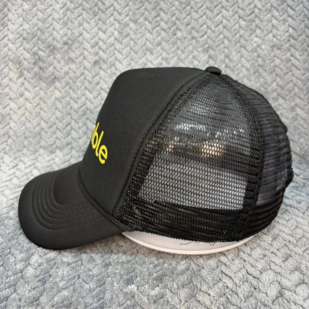 Bumble App Promo Trucker Hat Black Yellow Mesh Snapback Make The First Move Cap
